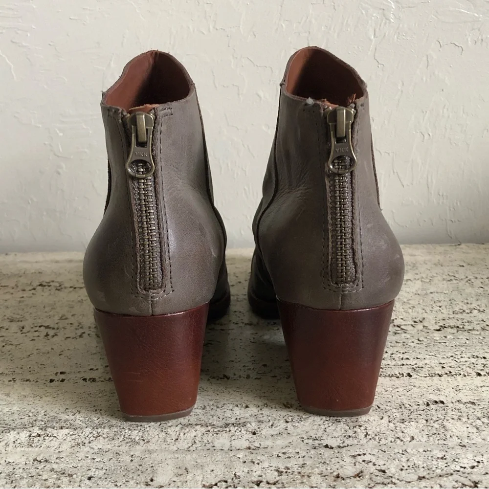 Like New Kork-Ease Heeled Leather Ankle Booties 7.5 M Boho Western Style - Picture 3 of 7